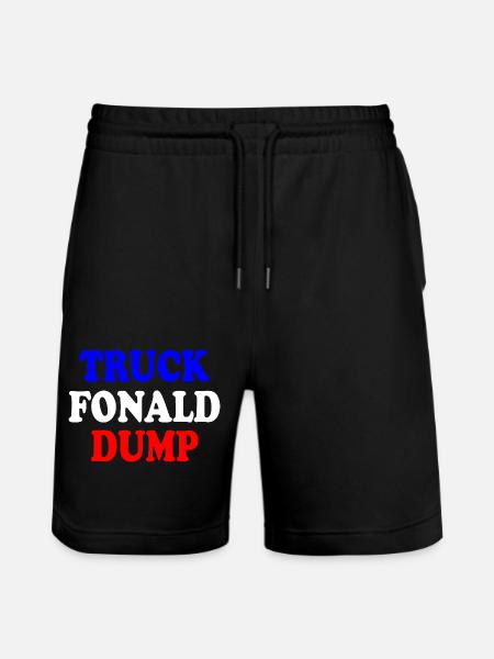 truck fonald dump - Stanley/Stella Trainer Unisex Organic Jogging Shorts - black