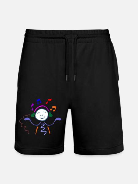 Music DJ - Stanley/Stella Trainer Unisex Organic Jogging Shorts - black
