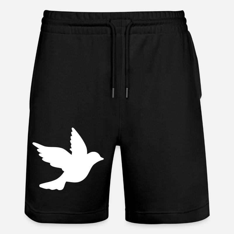 Frieden taube - Stanley/Stella Unisex Bio Joggingshorts Trainer  - Schwarz