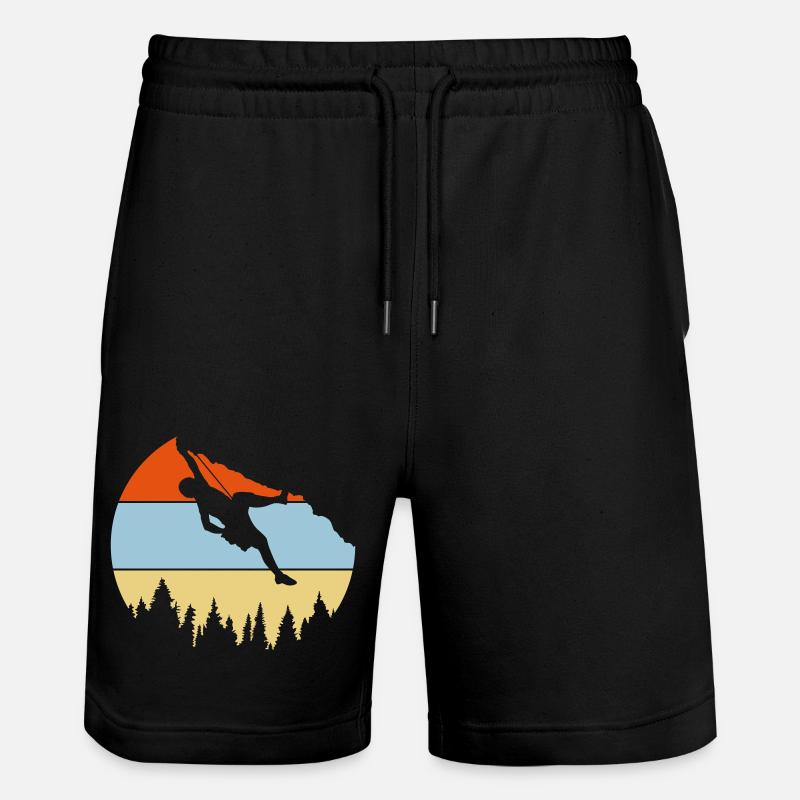 Wald Bäume Felsen Klettern - Stanley/Stella Unisex Bio Joggingshorts Trainer  - Schwarz