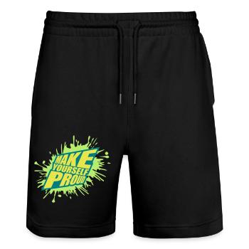 make yourself proud Zitat - Stanley/Stella Unisex Bio Joggingshorts Trainer  - Schwarz - Vorne - Nik (191cm) & Marisol (170cm)