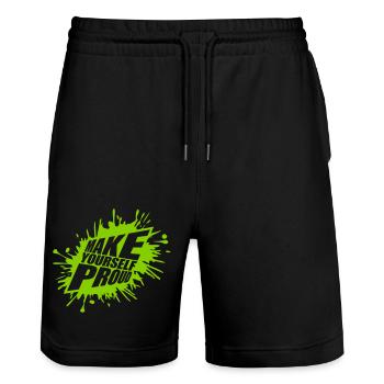 make yourself proud Zitat - Stanley/Stella Unisex Bio Joggingshorts Trainer  - Schwarz - Vorne - Nik (191cm) & Marisol (170cm)