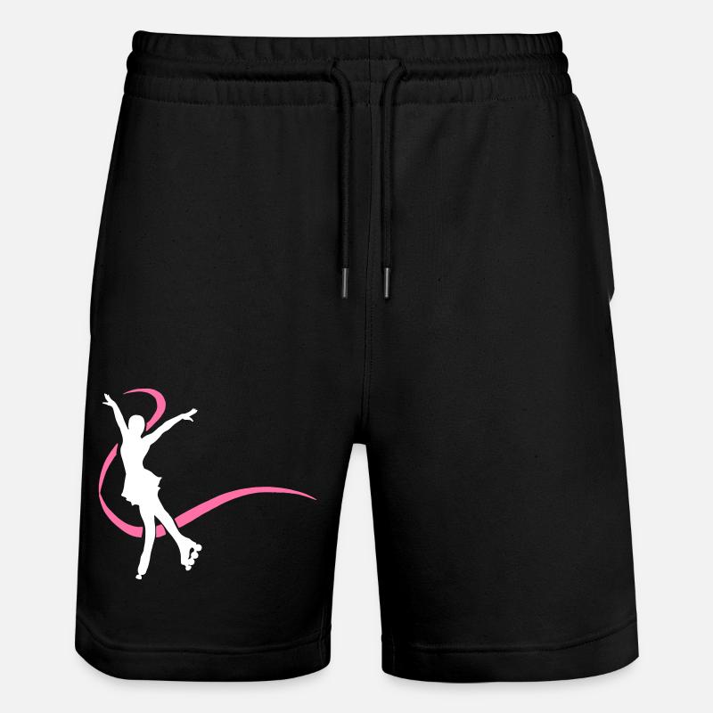 Silhouette patineuse blanche inline - Short de jogging bio TRAINER Stanley/Stella unisexe - noir