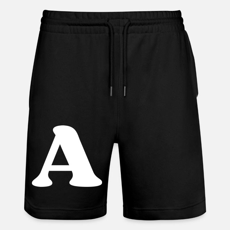 Buchstabe a - Stanley/Stella Unisex Bio Joggingshorts Trainer  - Schwarz