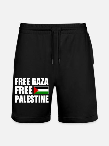 Free palestine - Stanley/Stella Trainer Unisex Organic Jogging Shorts - black