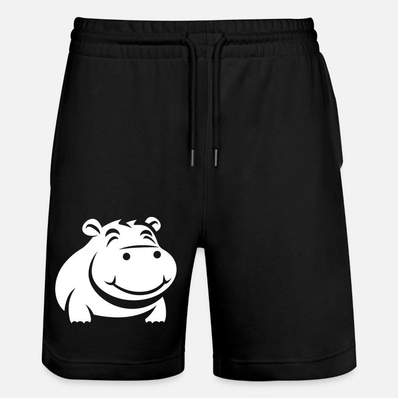 Liebe Kleines Nilpferd - Stanley/Stella Unisex Bio Joggingshorts Trainer  - Schwarz