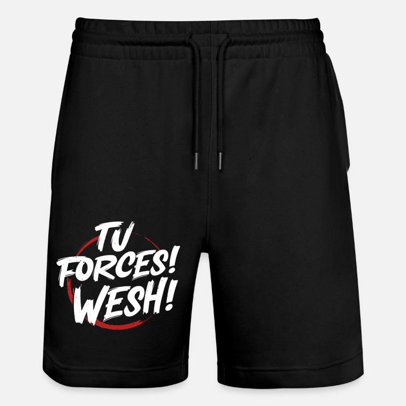 Tu forces! wesh! - Short de jogging bio TRAINER Stanley/Stella unisexe - noir