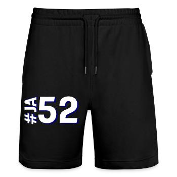 JA52 - Short de jogging bio TRAINER Stanley/Stella unisexe - noir - Devant - Nik (191cm) & Marisol (170cm)