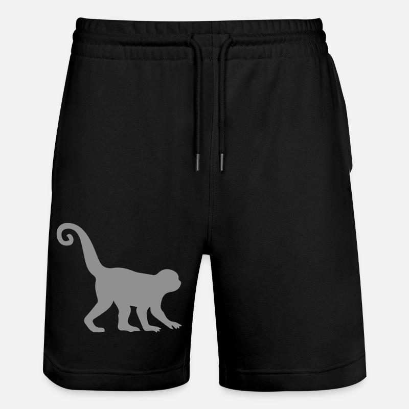 Silhouette de singe - Short de jogging bio TRAINER Stanley/Stella unisexe - noir