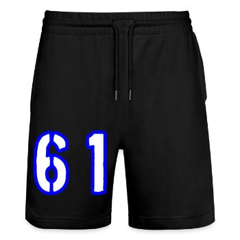 61 Symbole numérique - Short de jogging bio TRAINER Stanley/Stella unisexe - noir - Devant - Nik (191cm) & Marisol (170cm)