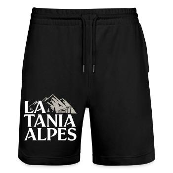 La Tania - Alpes - Short de jogging bio TRAINER Stanley/Stella unisexe - noir - Devant - Nik (191cm) & Marisol (170cm)