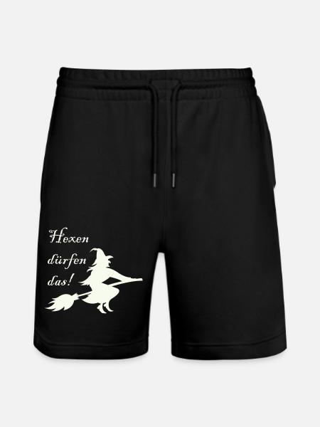 hexen dürfen das - Stanley/Stella Unisex Bio Joggingshorts Trainer - Schwarz