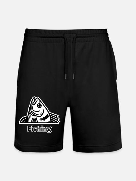 Perche attrapée - Fishing Design - Short de jogging bio TRAINER Stanley/Stella unisexe - noir