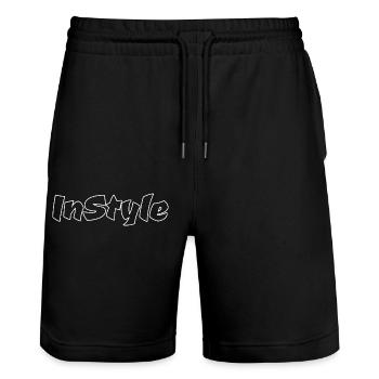 InStyle - 2023 | Black'n White - Stanley/Stella Unisex Bio Joggingshorts Trainer  - Schwarz - Vorne - Nik (191cm) & Marisol (170cm)