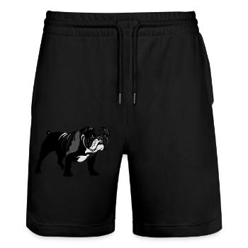 Bouledogue - Autocollant pour animaux de compagnie - Short de jogging bio TRAINER Stanley/Stella unisexe - noir - Devant - Nik (191cm) & Marisol (170cm)