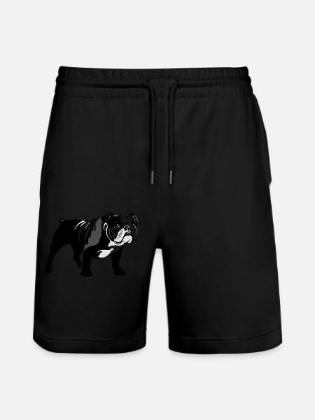 Bulldog - Pet Sticker - Stanley/Stella Unisex Bio Joggingshorts Trainer - Schwarz