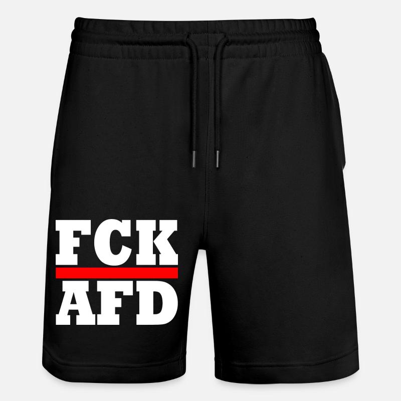 Fck afd - Short de jogging bio TRAINER Stanley/Stella unisexe - noir