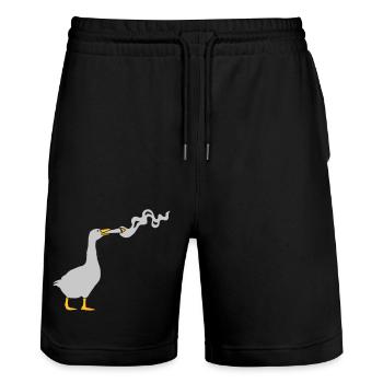 Joint Stoner Goose - Short de jogging bio TRAINER Stanley/Stella unisexe - noir - Devant - Nik (191cm) & Marisol (170cm)