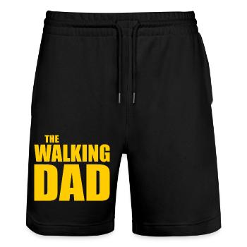 The walking dad - Stanley/Stella Trainer Unisex Organic Jogging Shorts - black - Front - Nik (191cm) & Marisol (170cm)