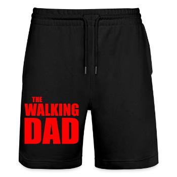 The walking dad - Stanley/Stella Trainer Unisex Organic Jogging Shorts - black - Front - Nik (191cm) & Marisol (170cm)
