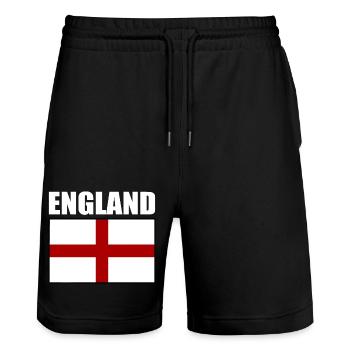 angleterre - Short de jogging bio TRAINER Stanley/Stella unisexe - noir - Devant - Nik (191cm) & Marisol (170cm)