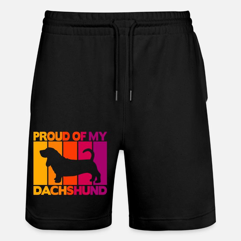 Fier de mon teckel - Short de jogging bio TRAINER Stanley/Stella unisexe - noir