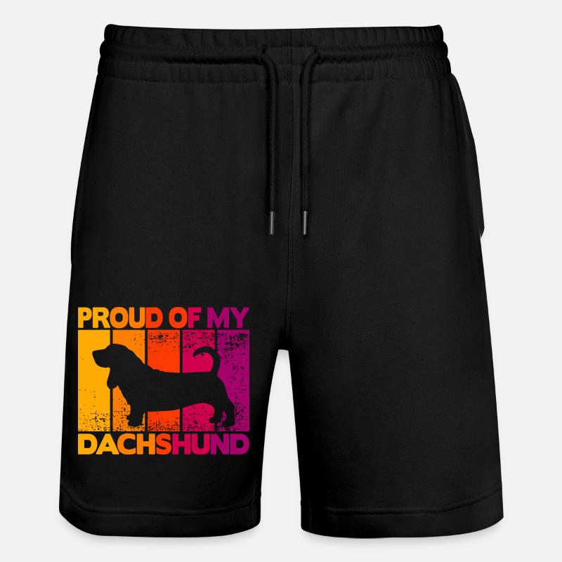 Fier de mon teckel - Short de jogging bio TRAINER Stanley/Stella unisexe - noir