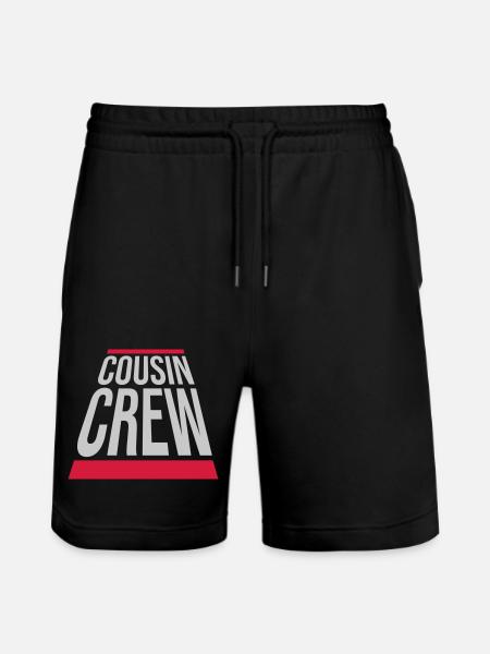Leader Cousin Crew Team - Stanley/Stella Trainer Unisex Organic Jogging Shorts - black
