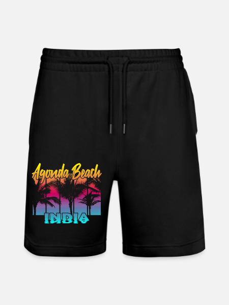 Agonda Beach India - Stanley/Stella Unisex Bio Joggingshorts Trainer - Schwarz