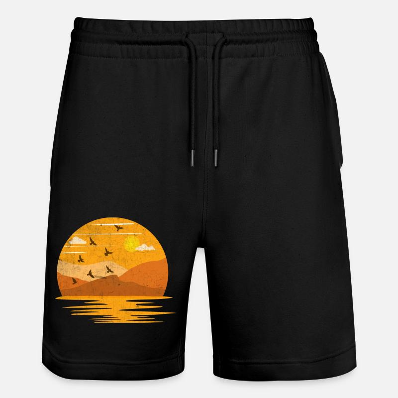 Mountains sunset - Short de jogging bio TRAINER Stanley/Stella unisexe - noir