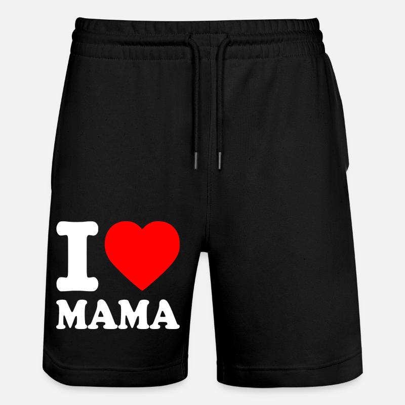 I love mama - Short de jogging bio TRAINER Stanley/Stella unisexe - noir