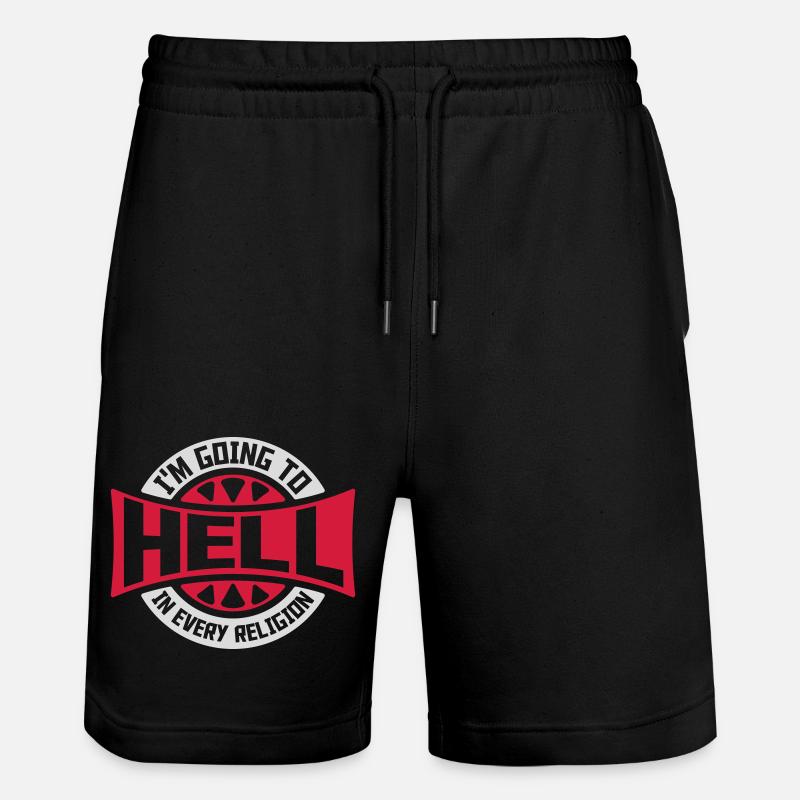 im going to hell - Stanley/Stella Unisex Bio Joggingshorts Trainer - Schwarz