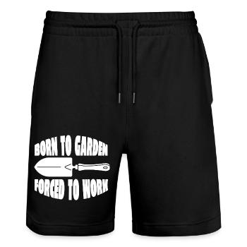 Gärtner Hobbygärtner Garten Geschenk Obstgarten - Stanley/Stella Unisex Bio Joggingshorts Trainer  - Schwarz - Vorne - Nik (191cm) & Marisol (170cm)