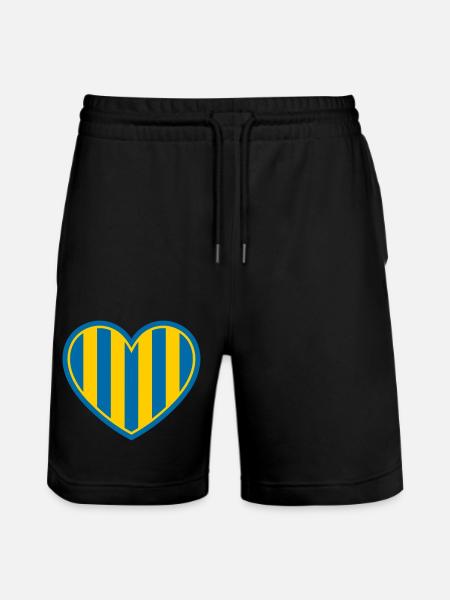 Swedish heart - Stanley/Stella Trainer Unisex Organic Jogging Shorts - black