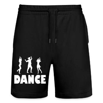 Dancing Dance Music - Stanley/Stella Unisex Bio Joggingshorts Trainer  - Schwarz - Vorne - Nik (191cm) & Marisol (170cm)