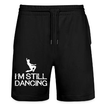 Dancing Dance Music - Stanley/Stella Trainer Unisex Organic Jogging Shorts - black - Front - Nik (191cm) & Marisol (170cm)