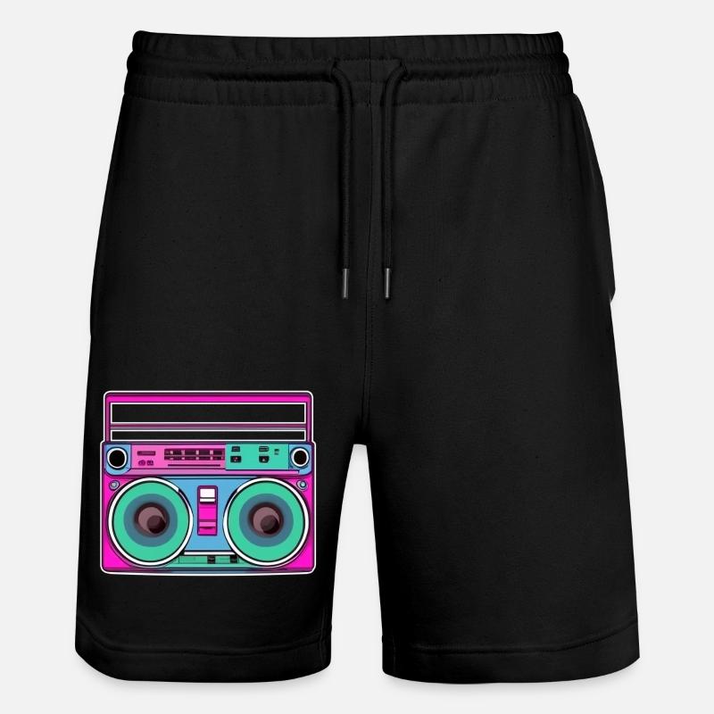 Ghetto Blaster Fluo - Short de jogging bio TRAINER Stanley/Stella unisexe - noir