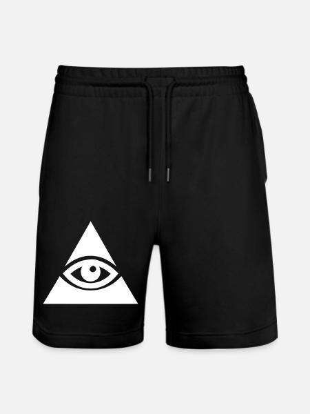 All seeing eye - Stanley/Stella Trainer Unisex Organic Jogging Shorts - black