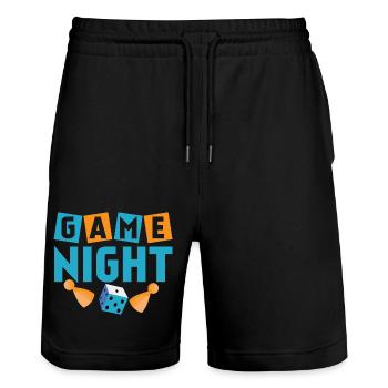 Game Night Tabletop Player Nerd Gamer - Stanley/Stella Trainer Unisex Organic Jogging Shorts - black - Front - Nik (191cm) & Marisol (170cm)
