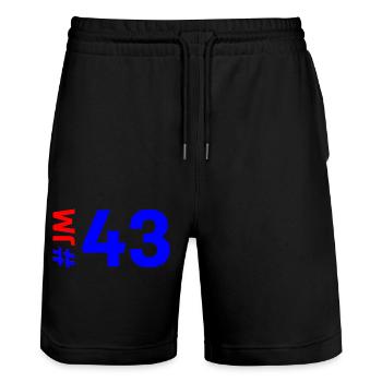 JM43 - Short de jogging bio TRAINER Stanley/Stella unisexe - noir - Devant - Nik (191cm) & Marisol (170cm)