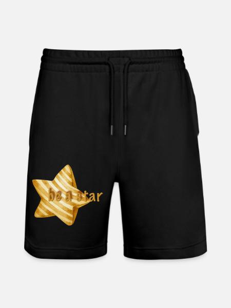 be a star - Stanley/Stella Trainer Unisex Organic Jogging Shorts - black