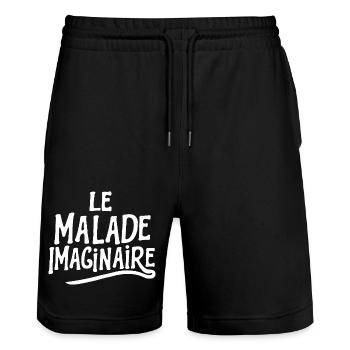 Le malade imaginaire - Short de jogging bio TRAINER Stanley/Stella unisexe - noir - Devant - Nik (191cm) & Marisol (170cm)