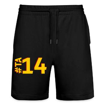 TA14-KARTON - Stanley/Stella Unisex Bio Joggingshorts Trainer  - Schwarz - Vorne - Nik (191cm) & Marisol (170cm)
