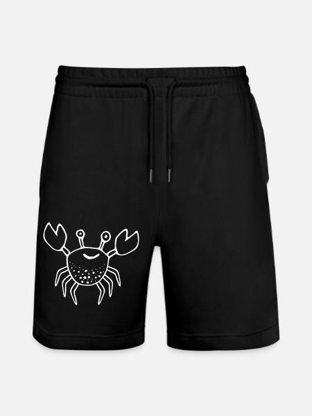 KREBS white - Stanley/Stella Trainer Unisex Organic Jogging Shorts - black