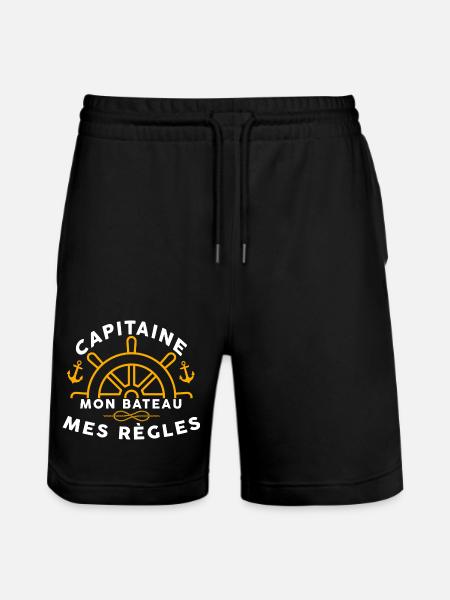 Captain my rules - Stanley/Stella Trainer Unisex Organic Jogging Shorts - black