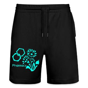 Pharmacy - Stanley/Stella Unisex Bio Joggingshorts Trainer  - Schwarz - Vorne - Nik (191cm) & Marisol (170cm)