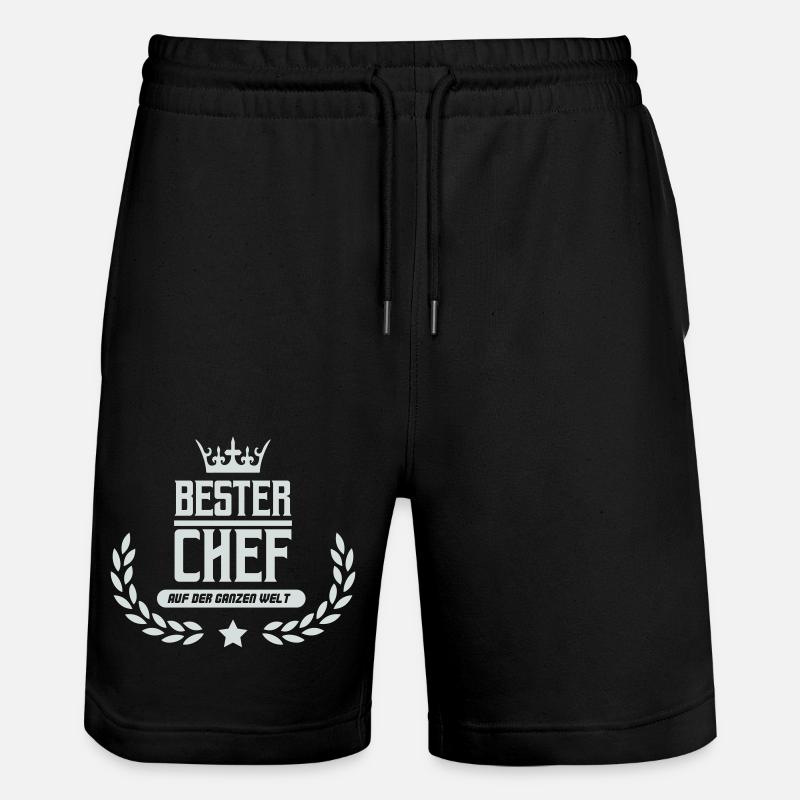 bester chef der welt - Stanley/Stella Unisex Bio Joggingshorts Trainer  - Schwarz