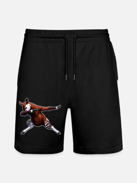 Okapi Tier Niedliches Okapi - Stanley/Stella Unisex Bio Joggingshorts Trainer  - Schwarz