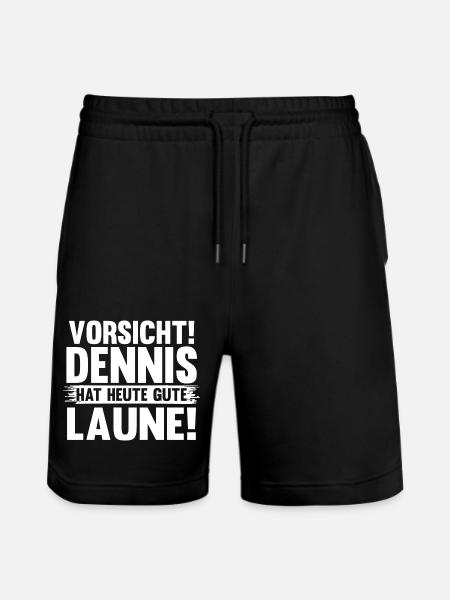 First name Dennis - Stanley/Stella Trainer Unisex Organic Jogging Shorts - black