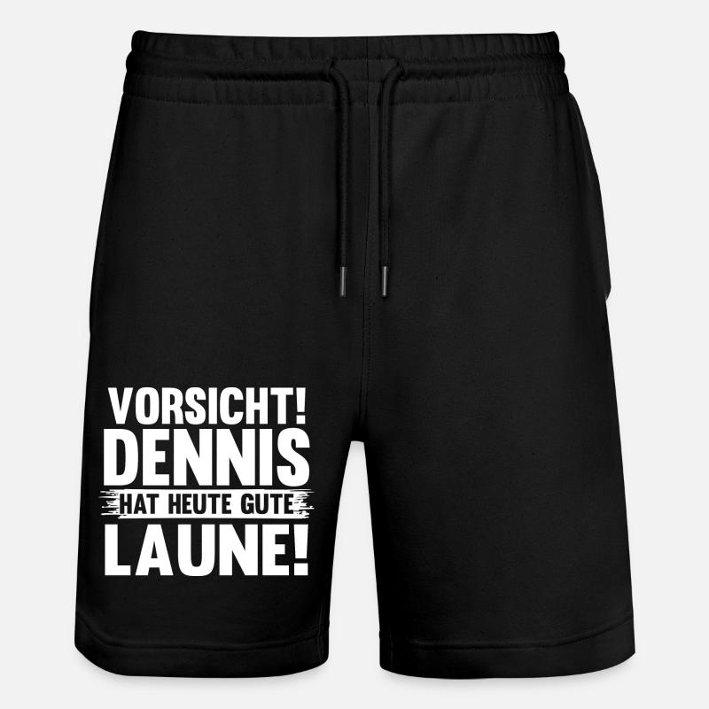 First name Dennis - Stanley/Stella Trainer Unisex Organic Jogging Shorts - black